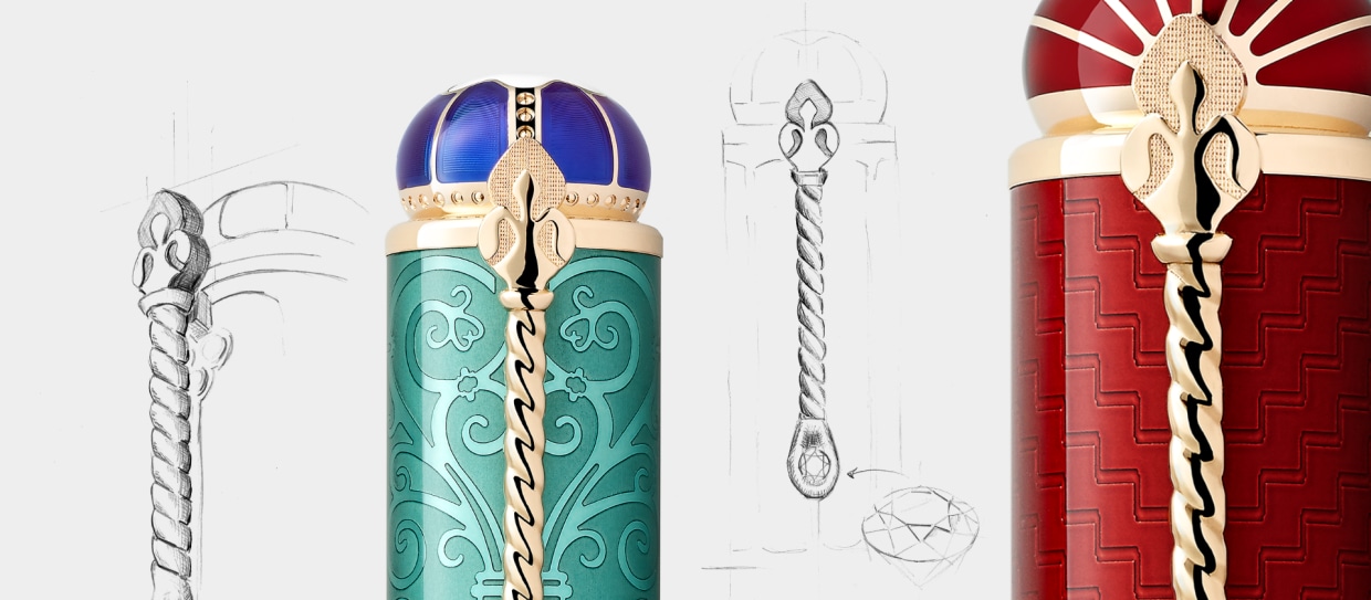 墨水笔的笔夹采用与维多利亚女王的皇室权杖造型。