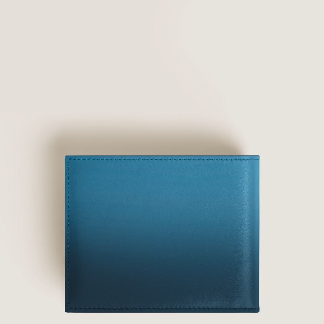 大班系列墨韵6卡位钱夹 雾霾蓝