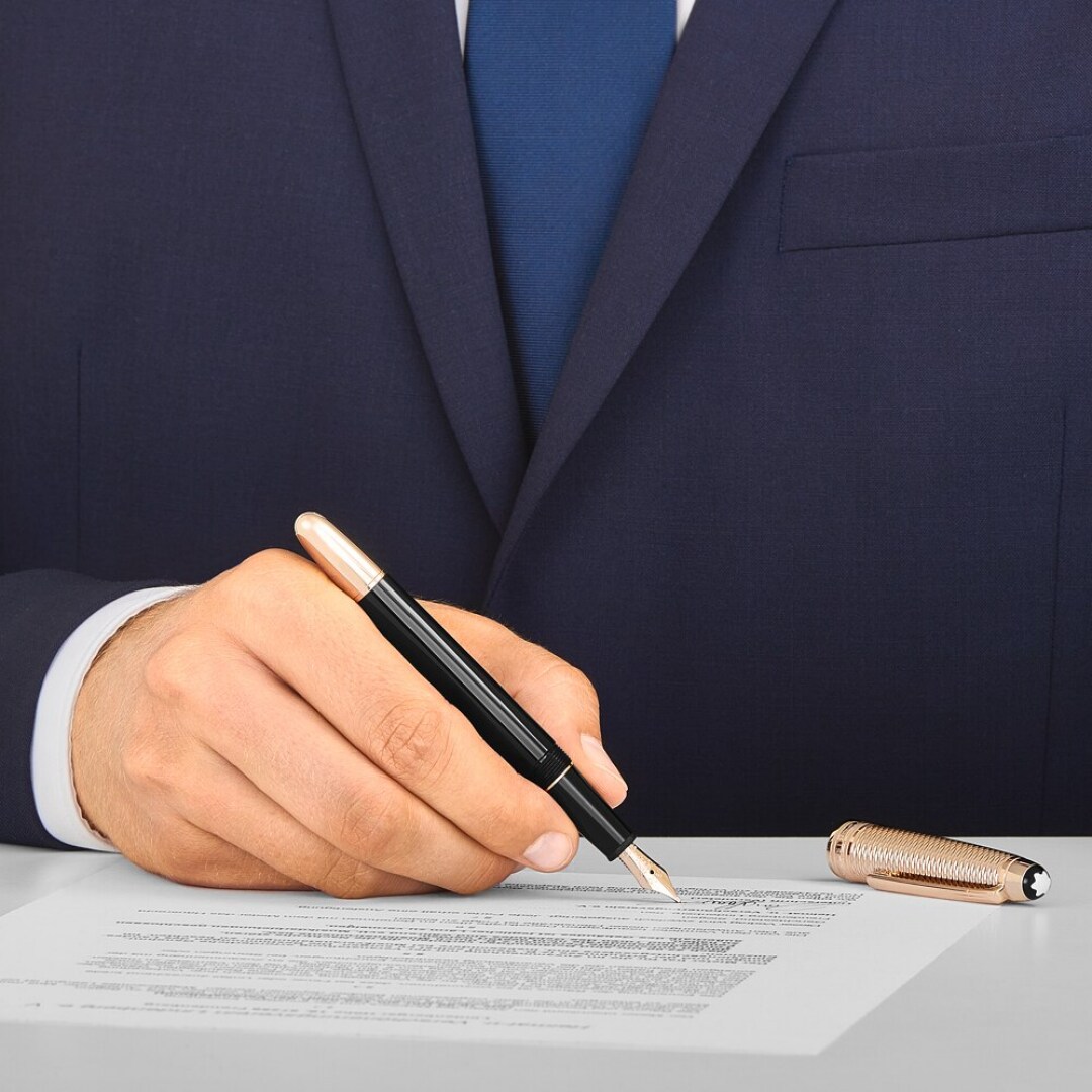 大班系列Doué几何经典金质镀层经典款墨水笔(F)