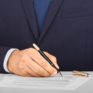 大班系列Doué几何经典金质镀层签字笔经典款