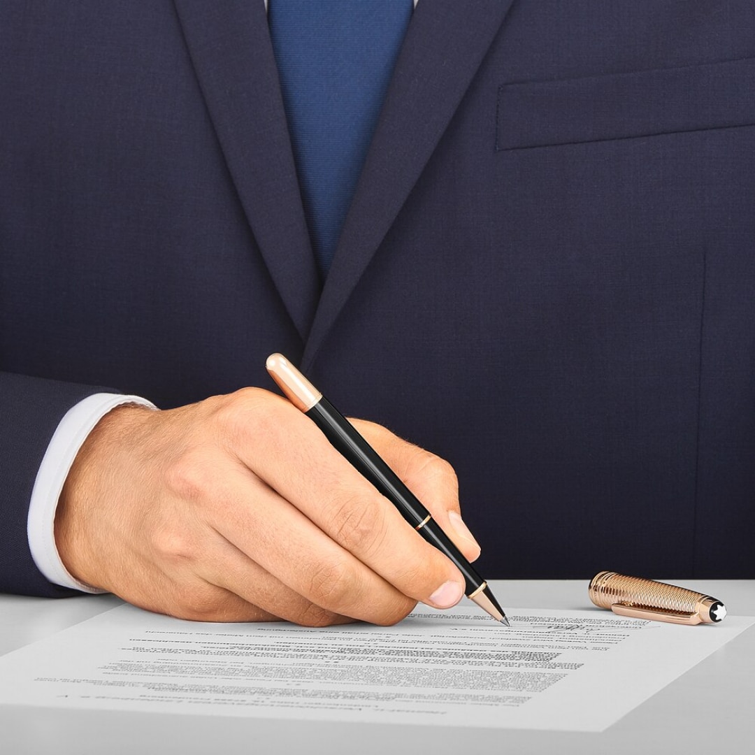 大班系列Doué几何经典金质镀层签字笔经典款