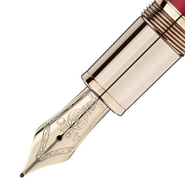 大班书法字体贵金属系列勃艮第红漆面墨水笔