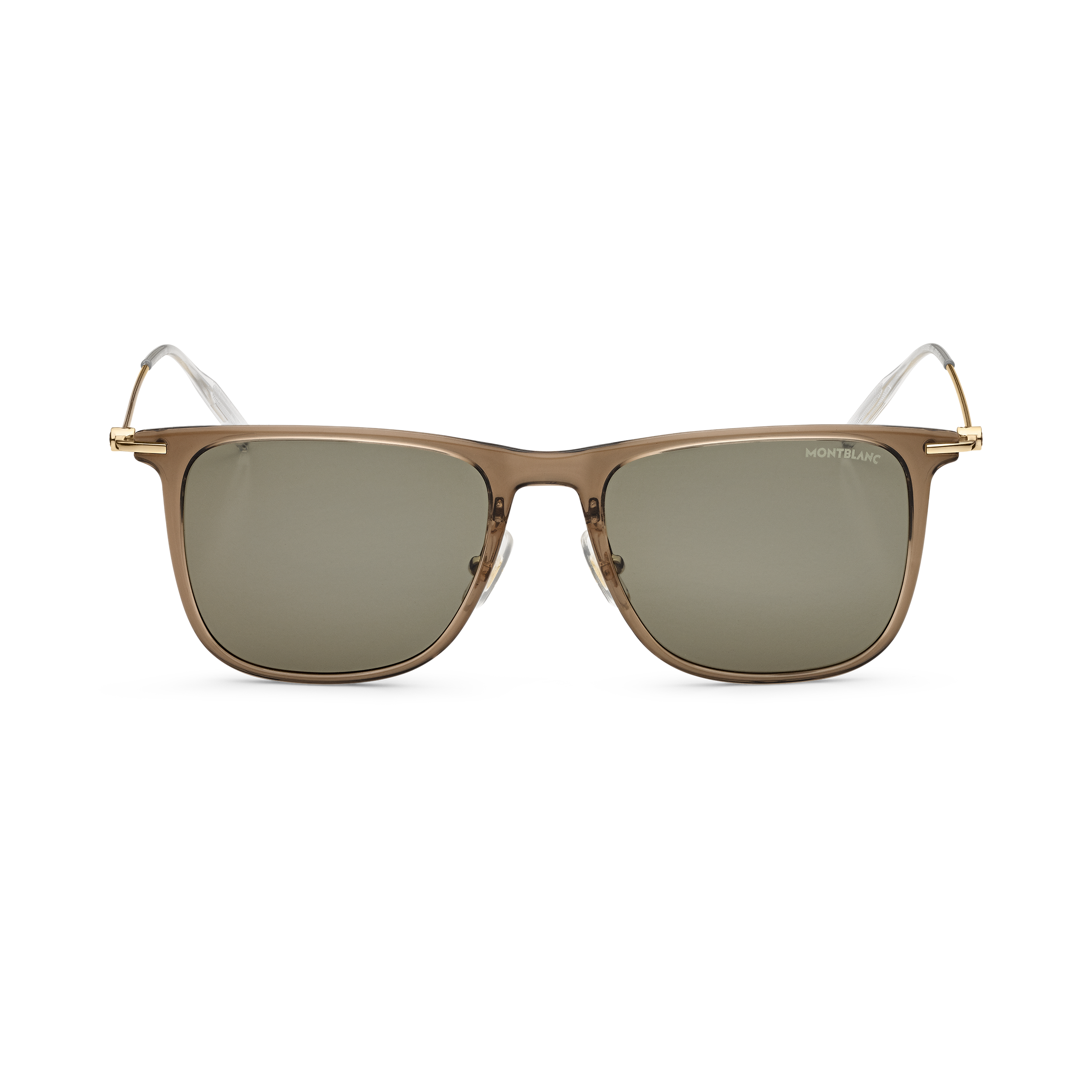 棕色注塑成型镜框矩形太阳镜