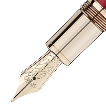 大班书法字体贵金属系列勃艮第红漆面柔性笔咀