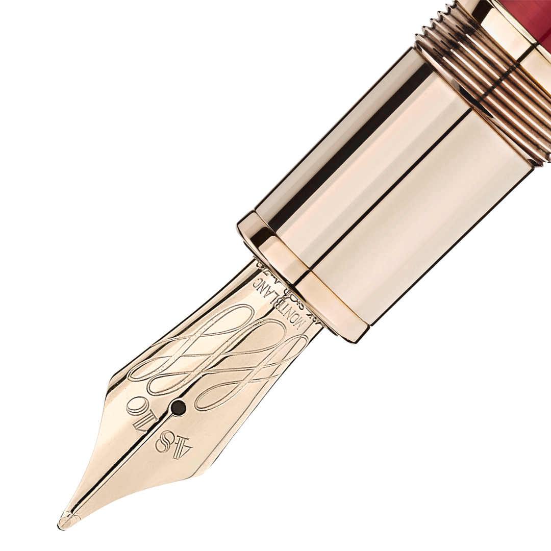 大班书法字体贵金属系列勃艮第红漆面柔性笔咀