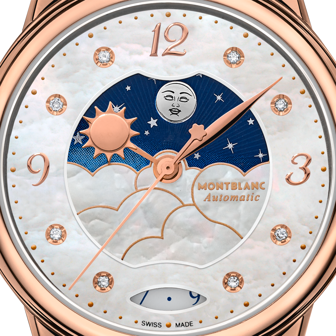 万宝龙宝曦系列昼夜显示腕表 30毫米(象牙白表带)