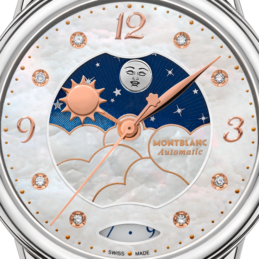 万宝龙宝曦系列昼夜显示腕表 30毫米（珠光蓝表带）