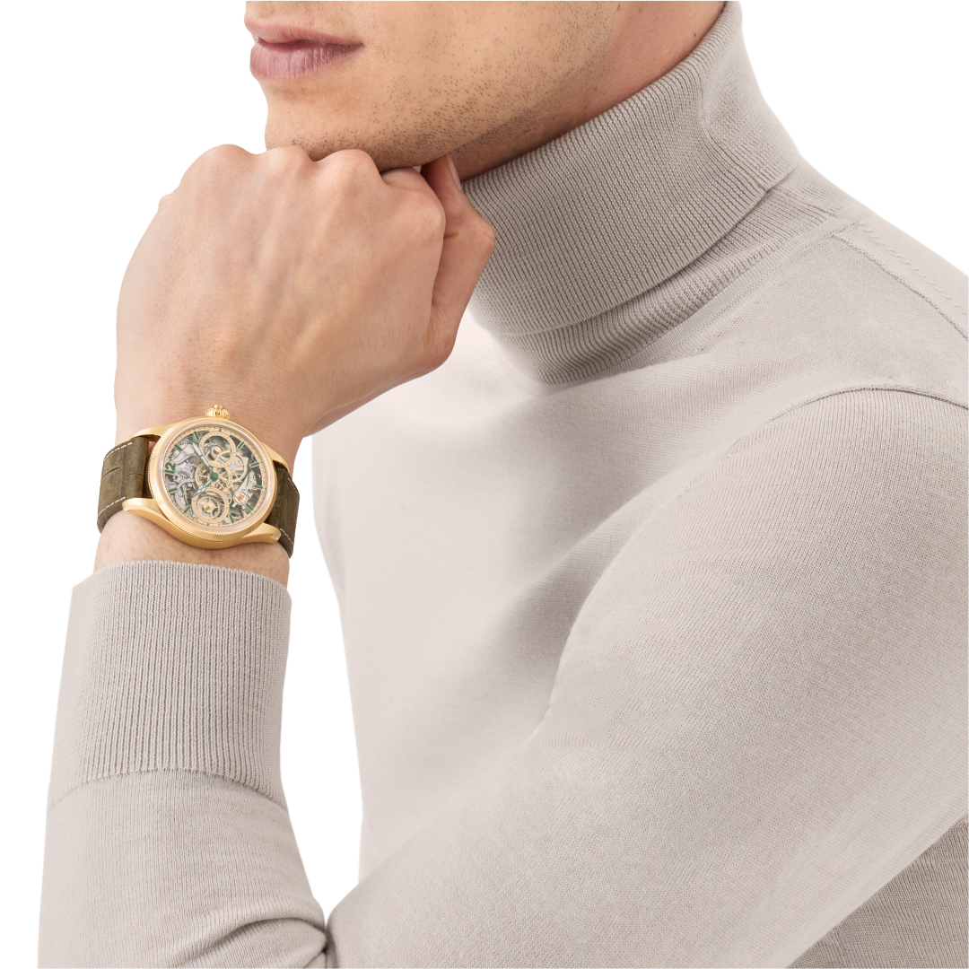 万宝龙1858系列反转机芯单按钮计时码表 青柠金限量款 （全球18枚）