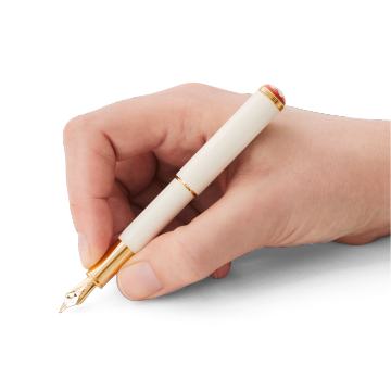 万宝龙传承系列红与黑“Baby”特别款象牙色墨水笔（F）