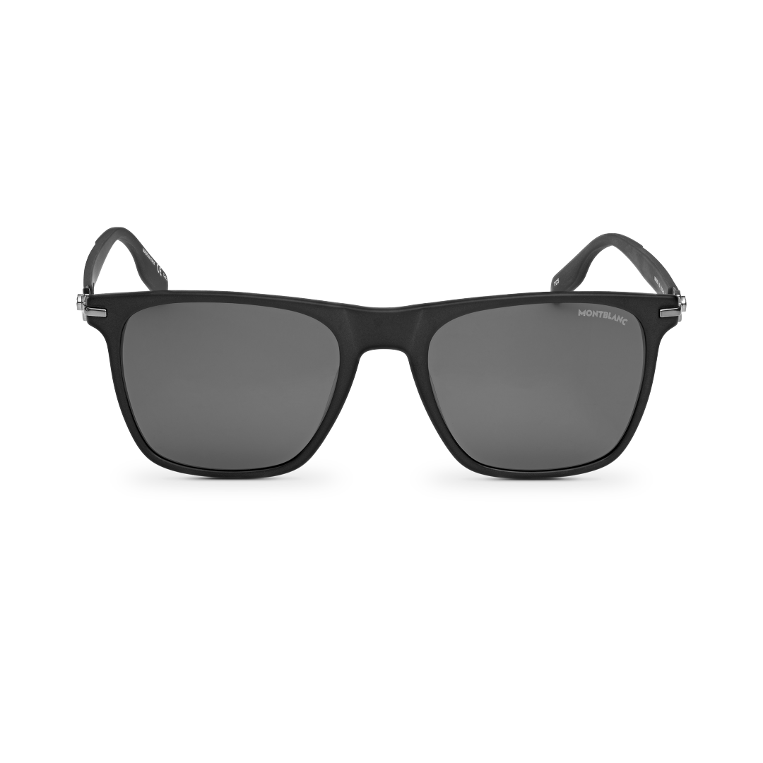 配备黑色醋酸纤维镜框的方形太阳镜