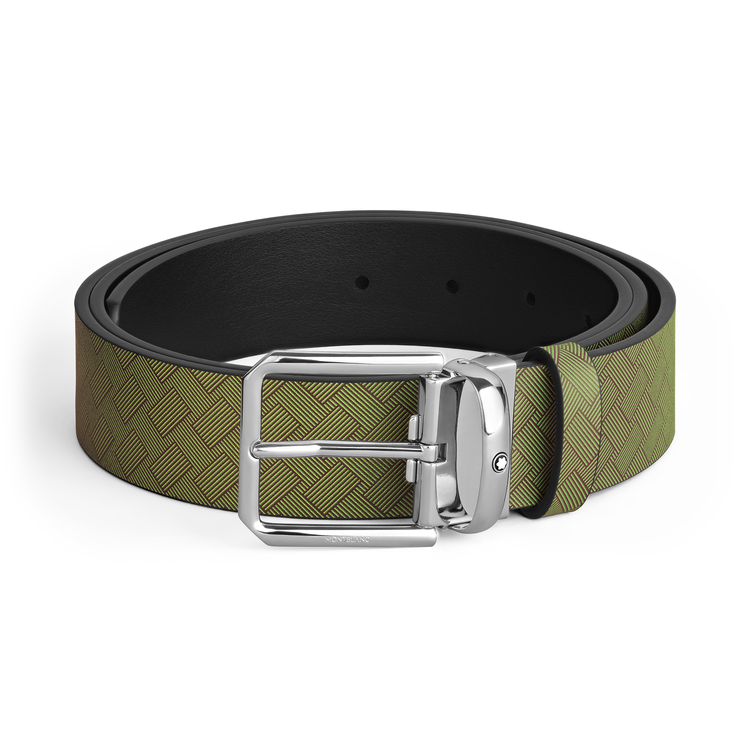 风尚3.0系列方形带扣双面腰带 35毫米 青柠绿/经典黑