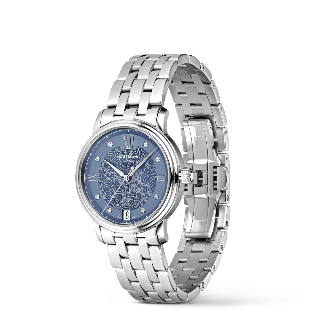 万宝龙传统系列日期自动上链腕表 星河蓝