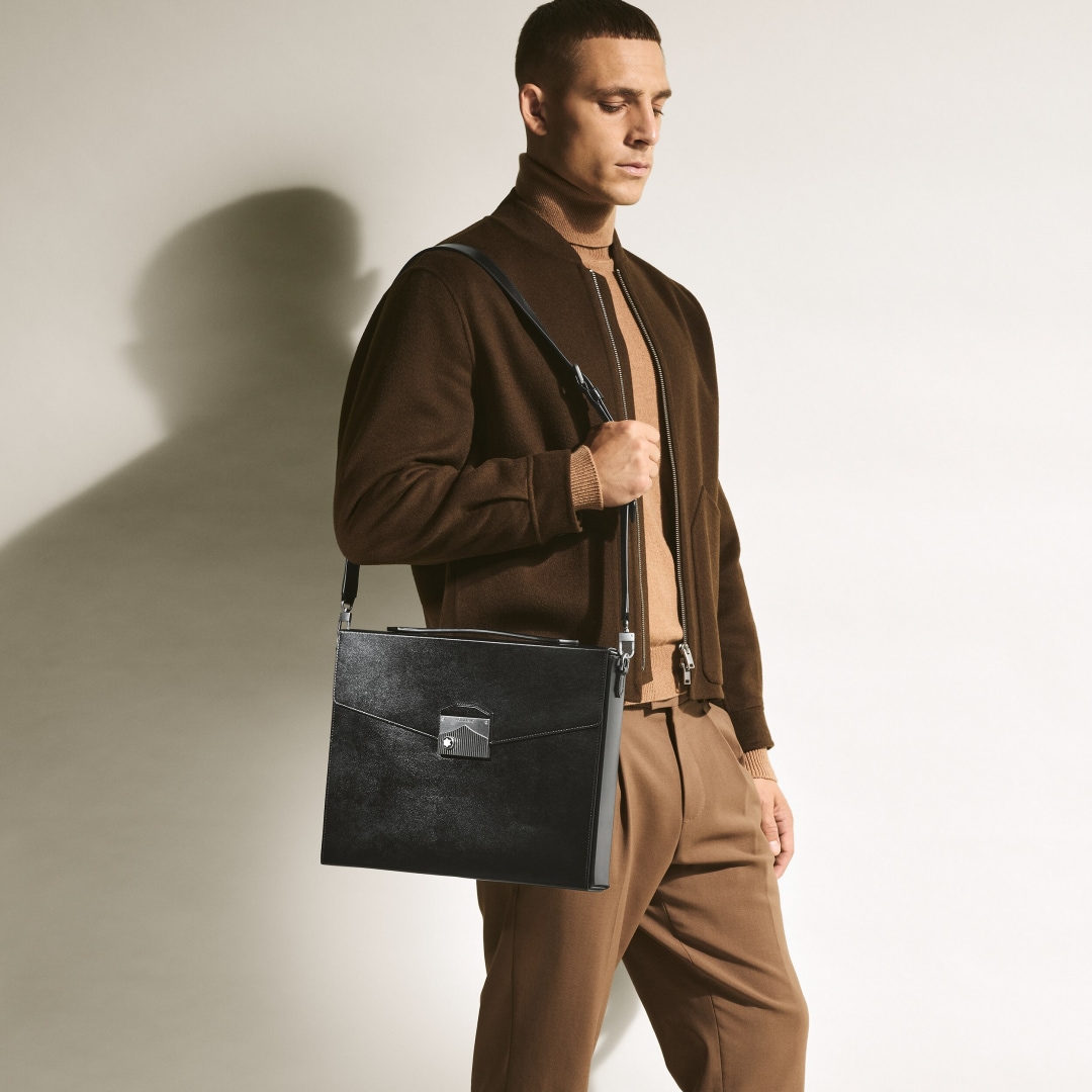 大班系列山峰扣通勤手提包 经典黑