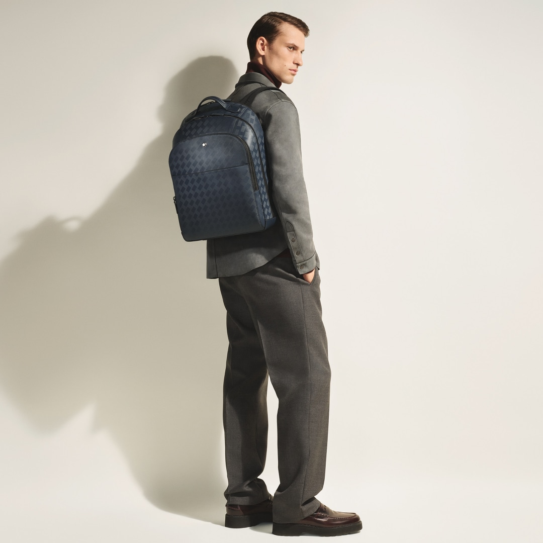 风尚3.0系列多功能大号双肩包 墨水蓝