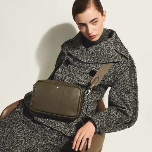 粒纹相机包 卡其绿