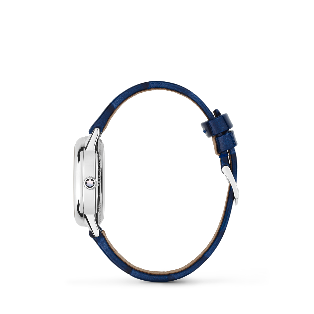 万宝龙宝曦系列昼夜显示腕表 30毫米（珠光蓝表带）