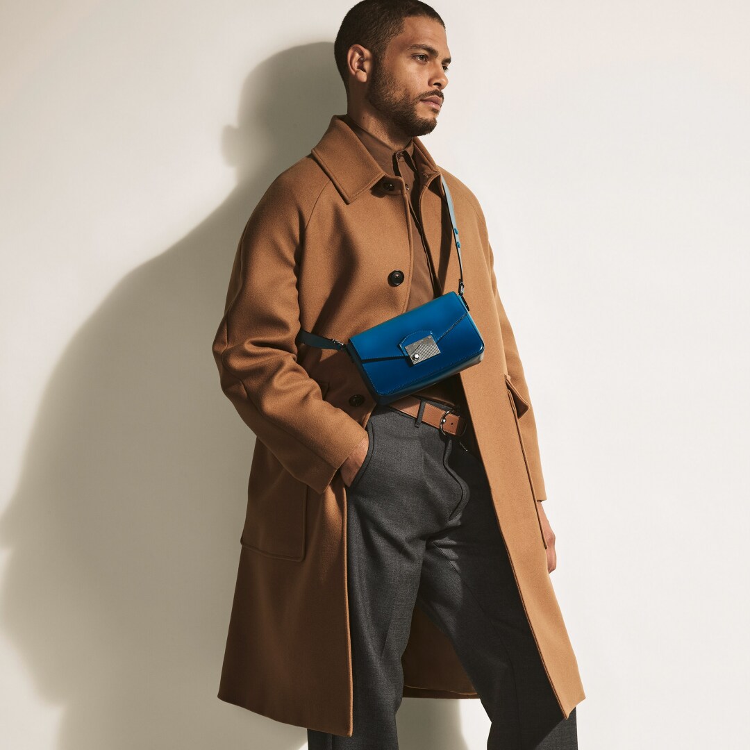 大班系列山峰扣墨韵迷你邮差包 雾霾蓝