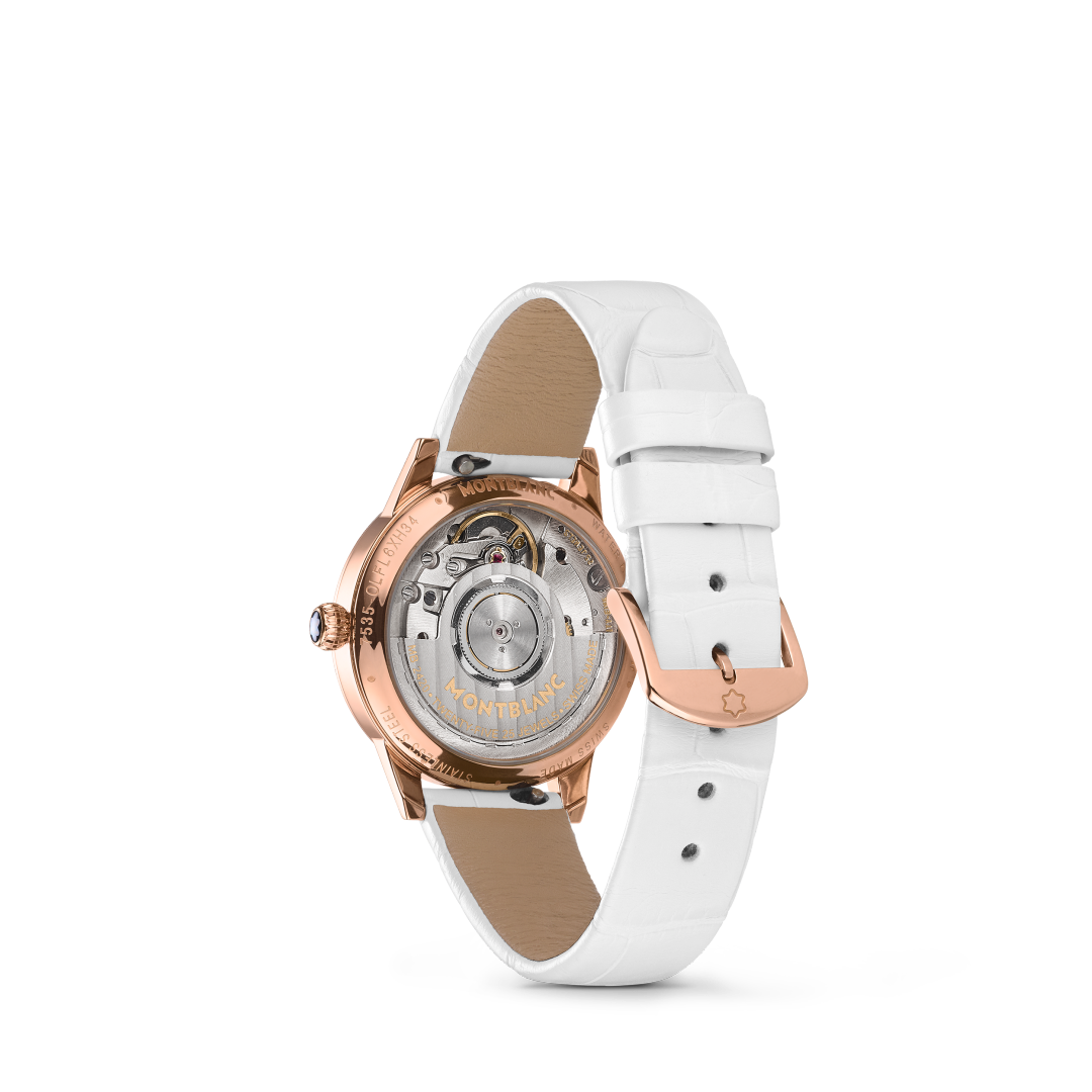 万宝龙宝曦系列昼夜显示腕表 30毫米(象牙白表带)