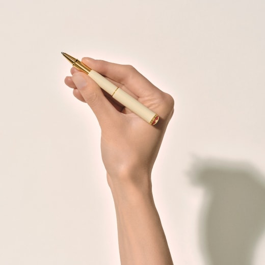 传承系列红与黑特别款口袋签字笔 象牙白