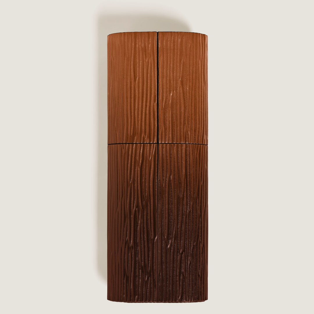 树纹墨韵皮质2支装笔袋