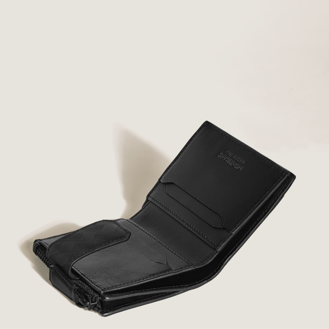 风尚3.0系列6卡位迷你钱夹 双色款（经典黑配金橘红）