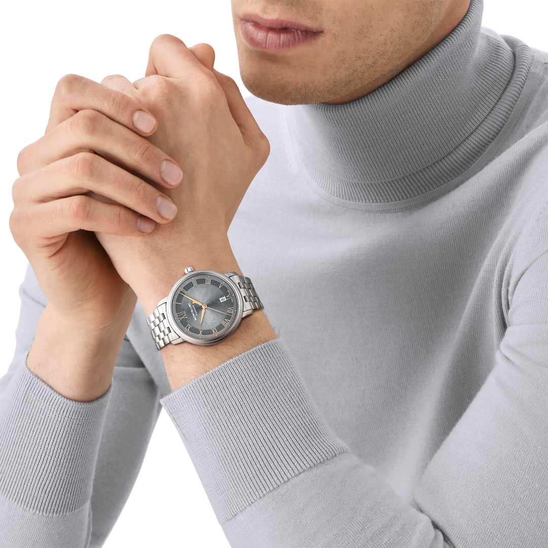 传统系列日期自动上链腕表 太空灰