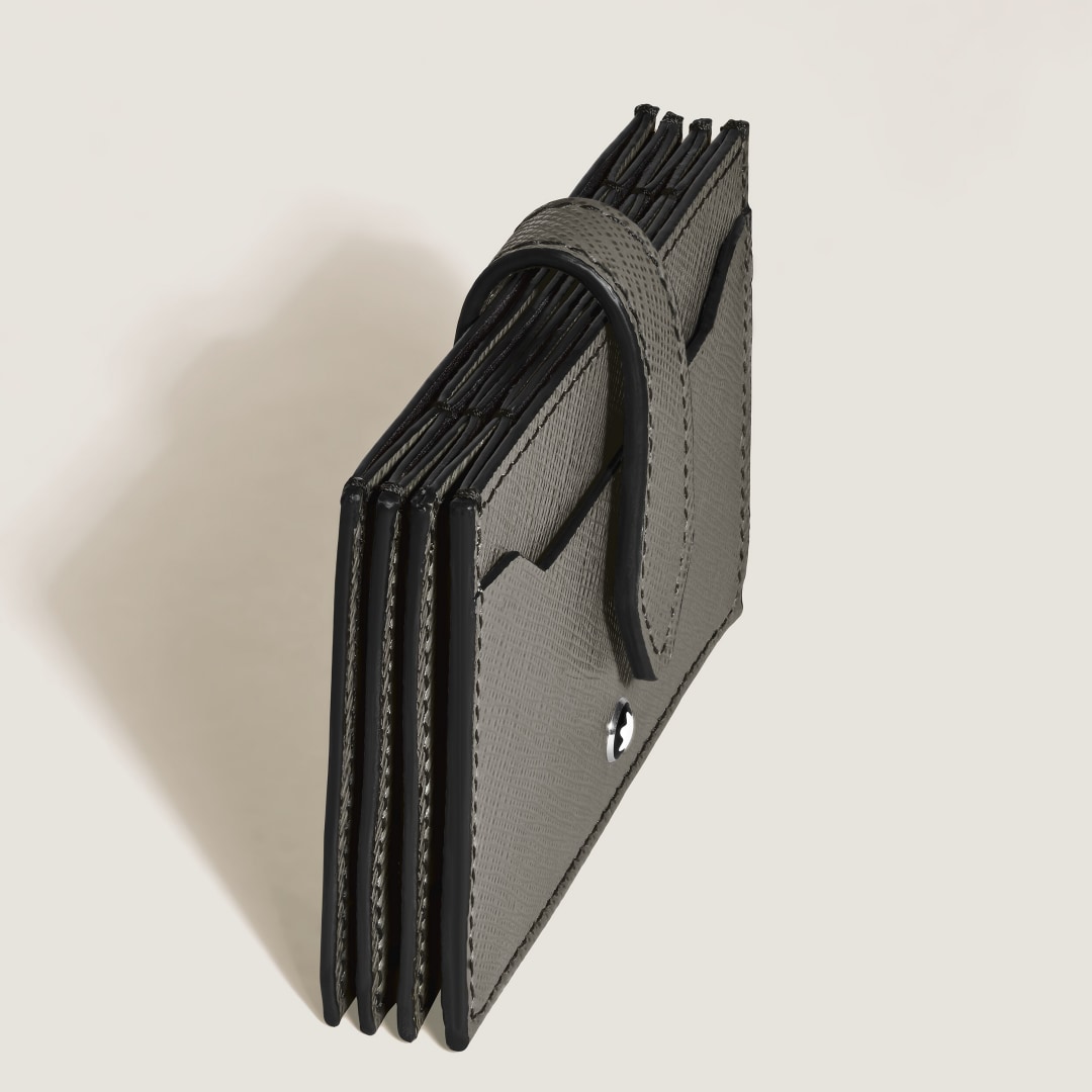 匠心系列5卡位按扣卡片夹 典雅灰