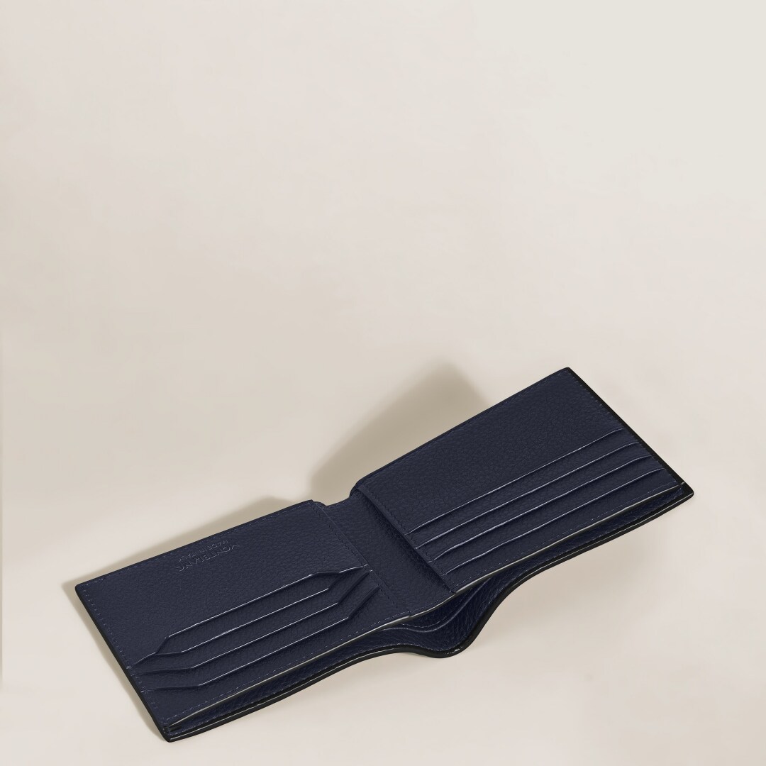软皮精选系列8卡位钱夹 午夜蓝
