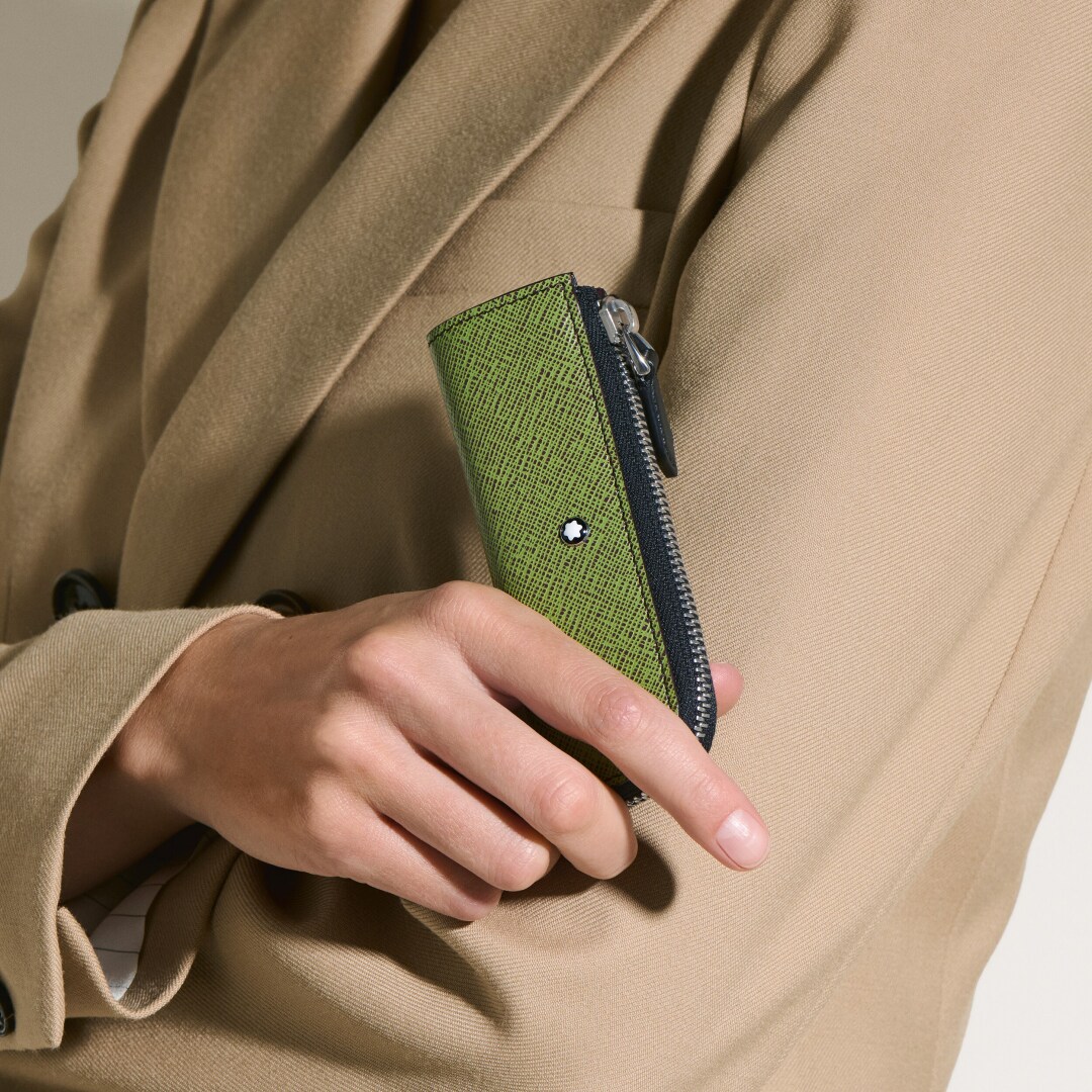 匠心系列1支装小号笔袋双色款（青柠绿配波尔多红）