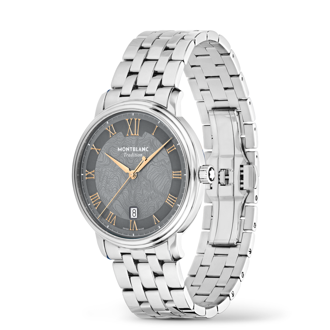 传统系列日期自动上链腕表 太空灰