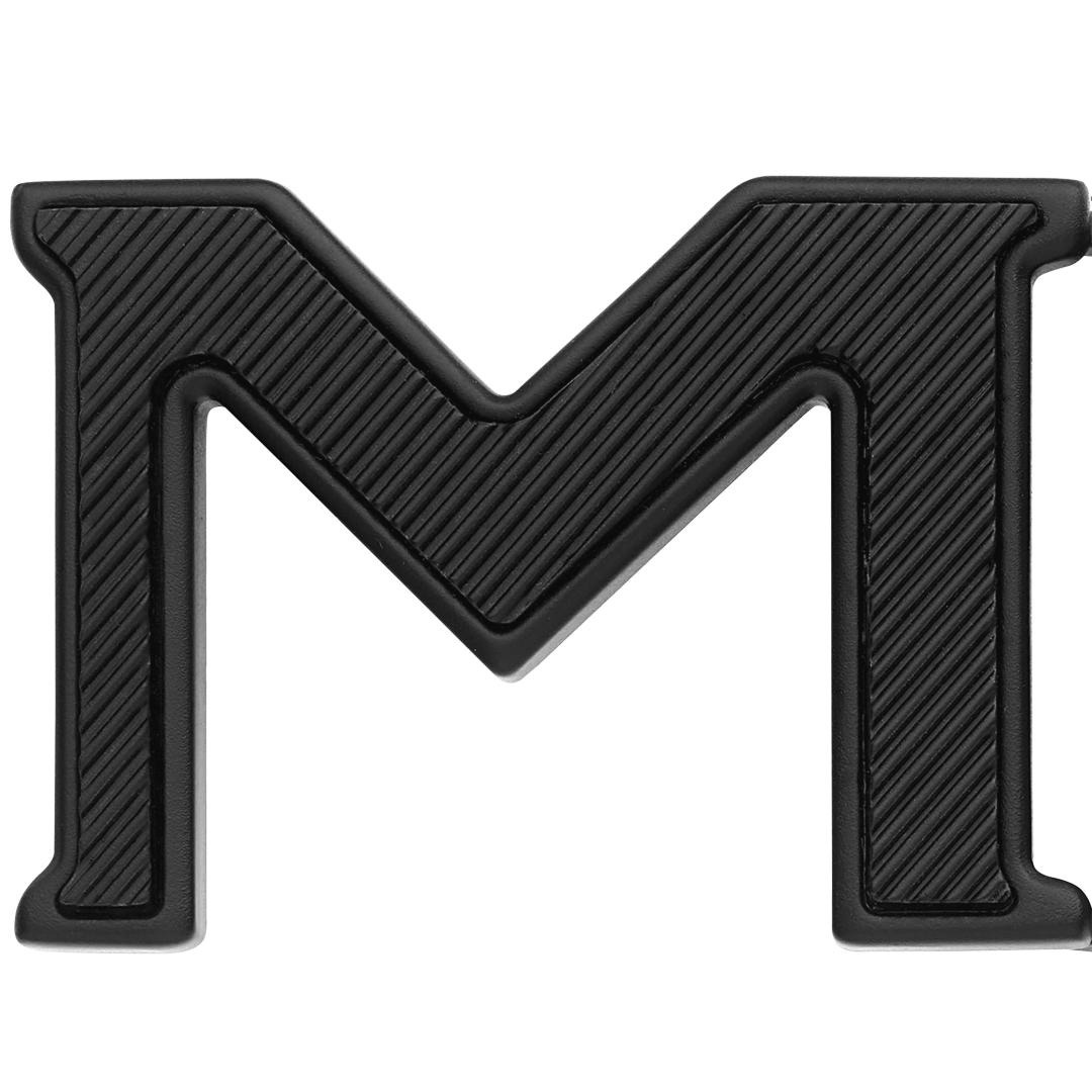 万宝龙风尚3.0系列M扣黑色/光面黑色双面皮带（35毫米）