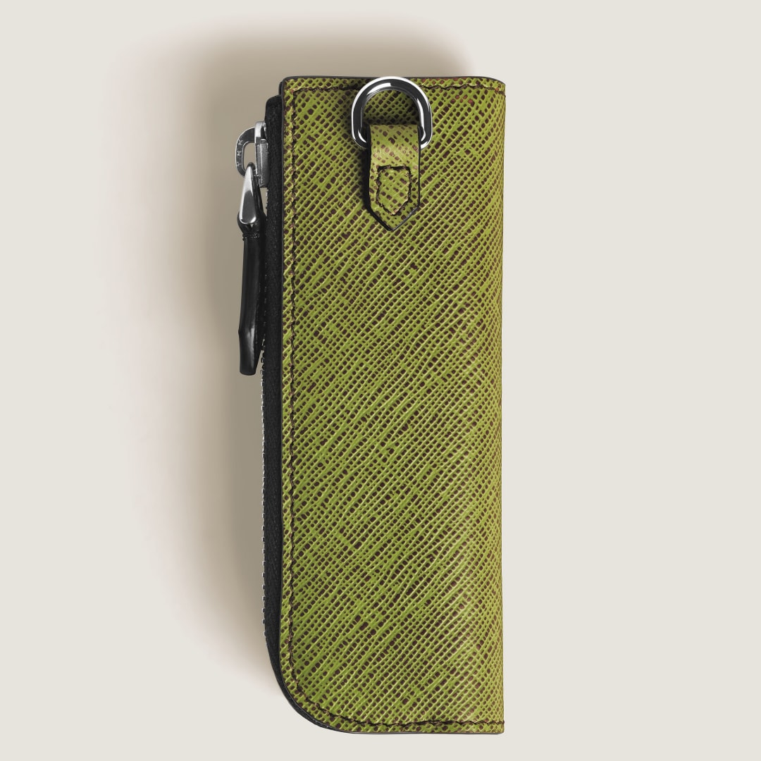 匠心系列1支装小号笔袋双色款（青柠绿配波尔多红）