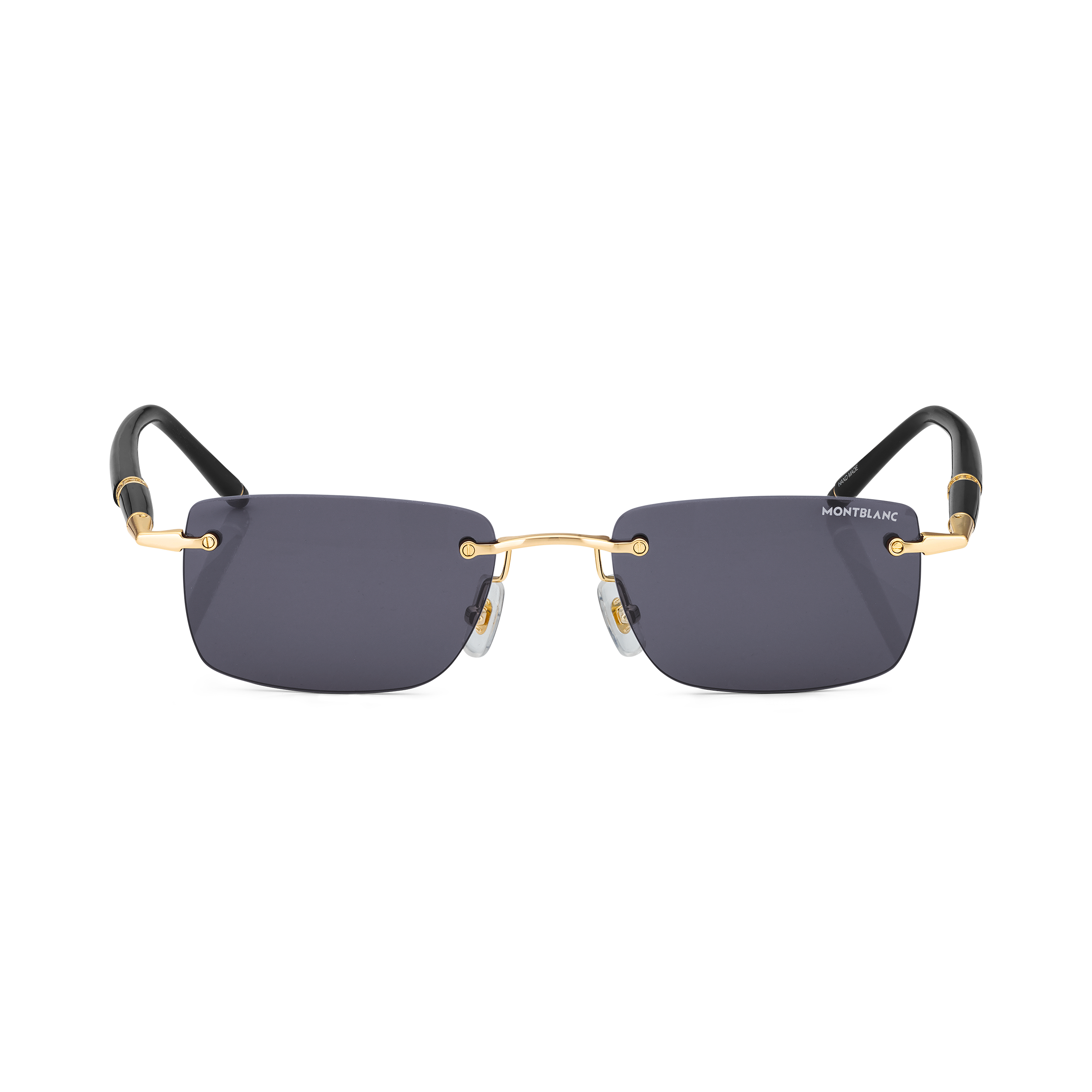 金色金属镜框矩形太阳镜