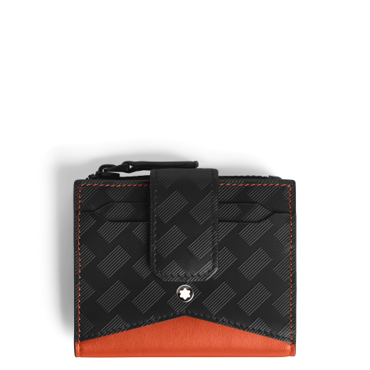 风尚3.0系列6卡位迷你钱夹 双色款（经典黑配金橘红）