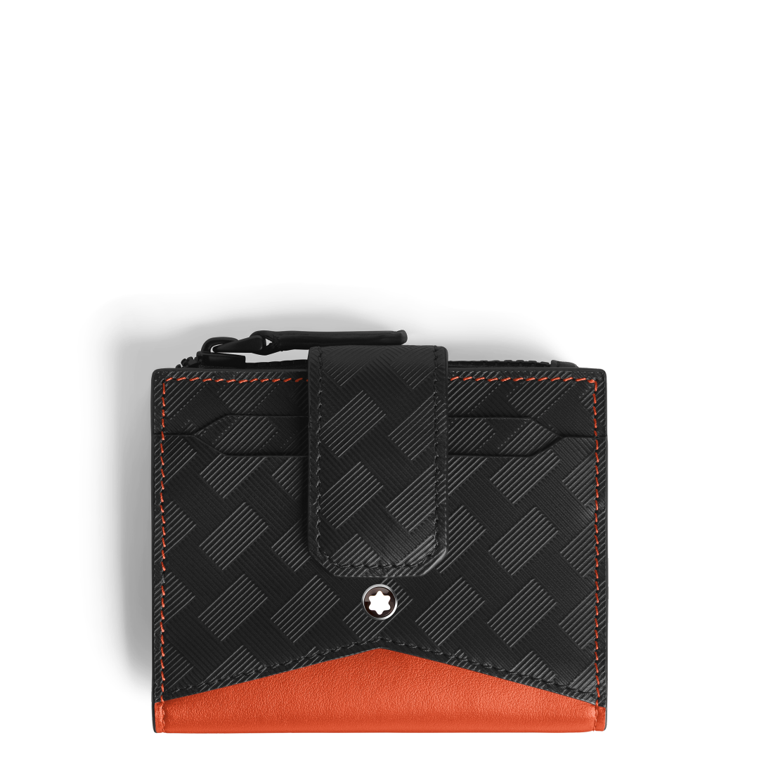 风尚3.0系列6卡位迷你钱夹 双色款（经典黑配金橘红）