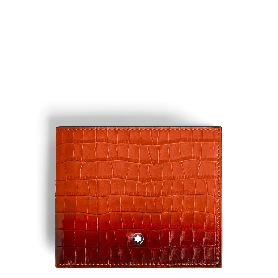 典藏特别款墨韵8卡位钱夹 金橘红