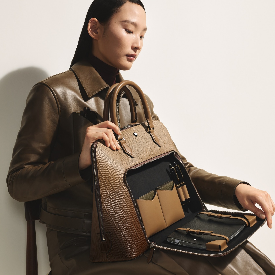 书写旅行家手提包 沙色