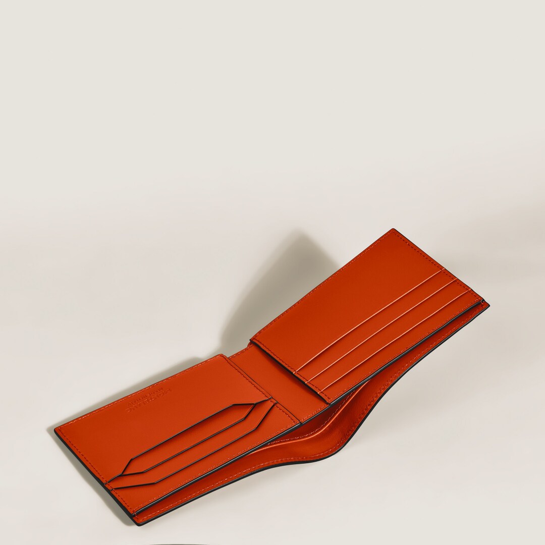 风尚3.0系列6卡位钱夹 双色款（经典黑配金橘红）