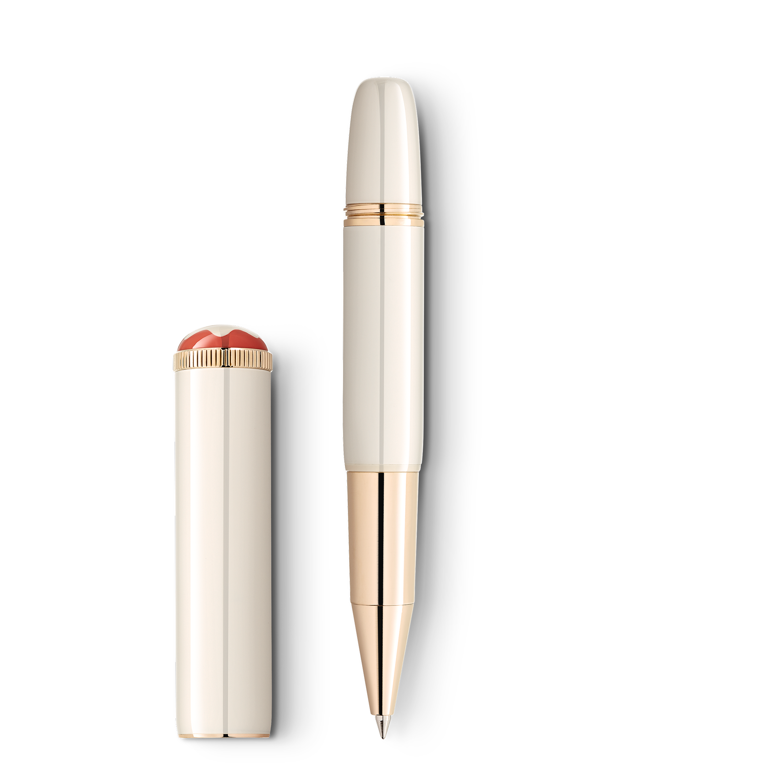 万宝龙传承系列红与黑“Baby”特别款象牙色签字笔
