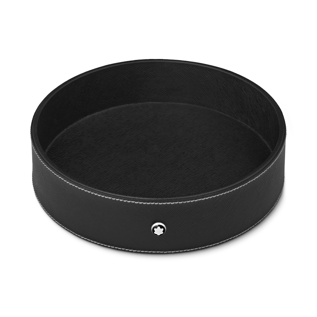 万宝龙书写配件大号圆形托盘 经典黑