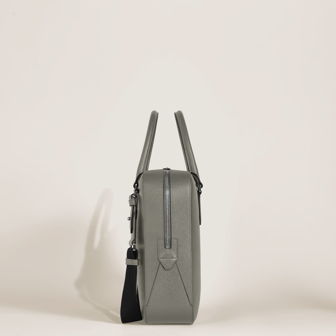 匠心系列中号公文包 典雅灰