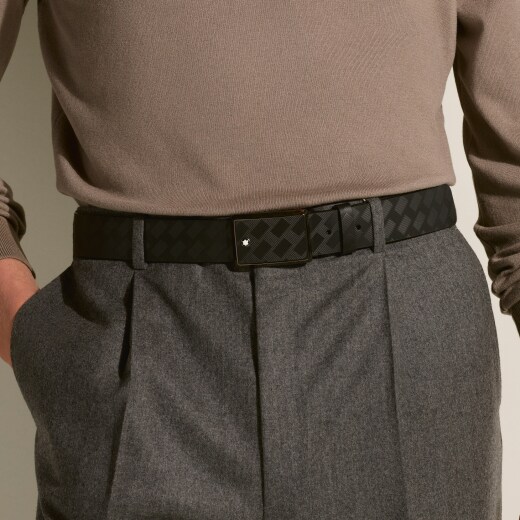 风尚3.0系列板扣腰带 经典黑 35毫米