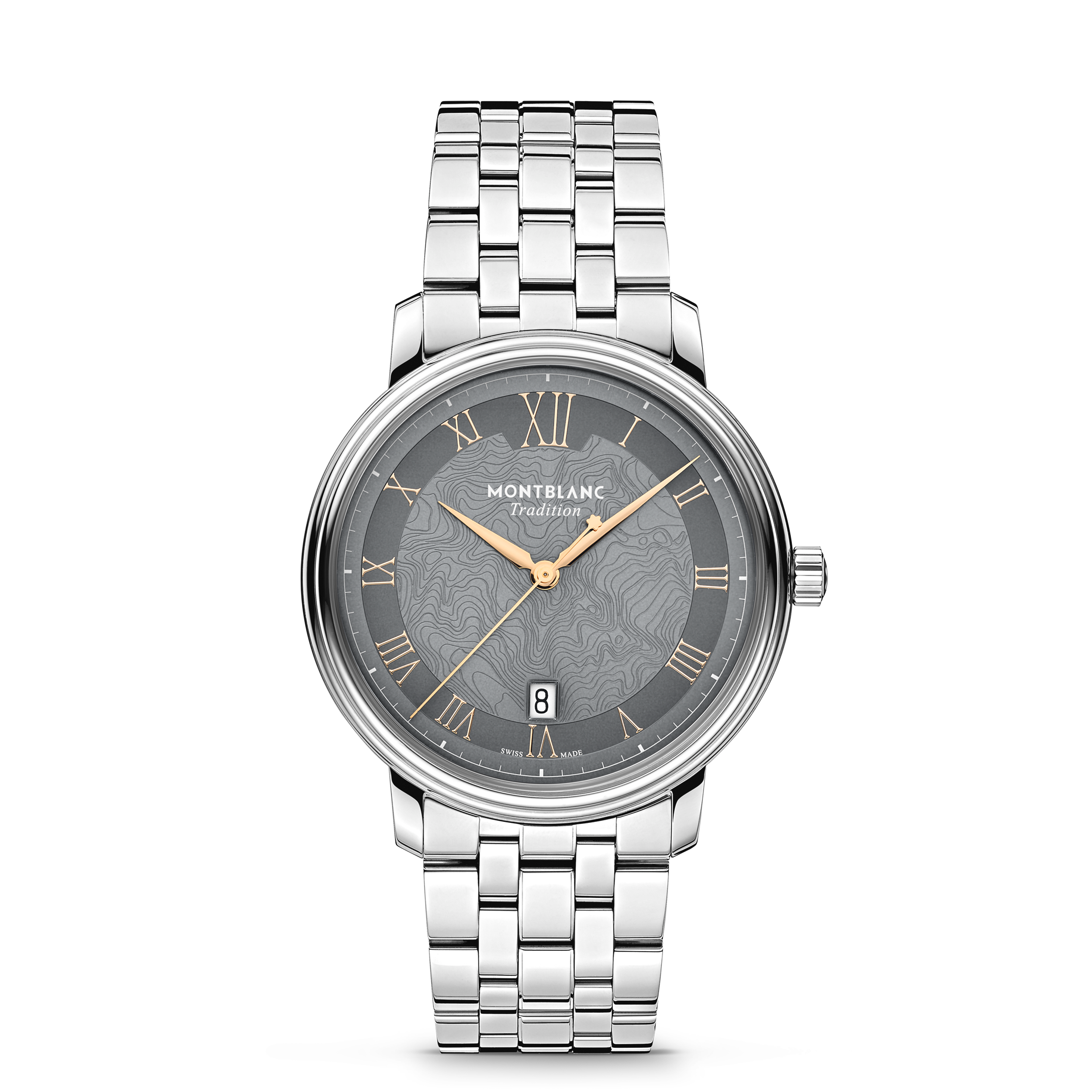 传统系列日期自动上链腕表 太空灰