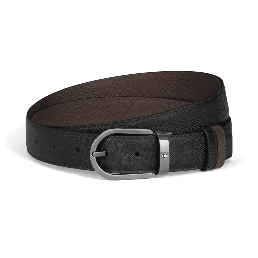 马蹄形带扣双面腰带 30mm