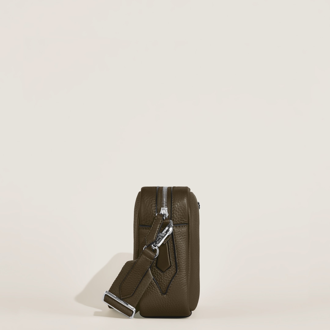 粒纹相机包 卡其绿