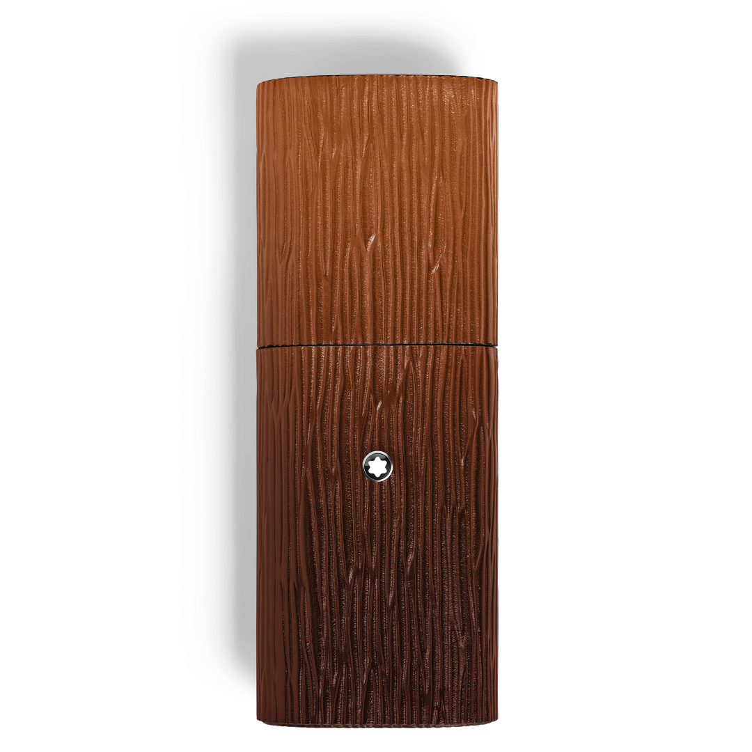 树纹墨韵皮质2支装笔袋