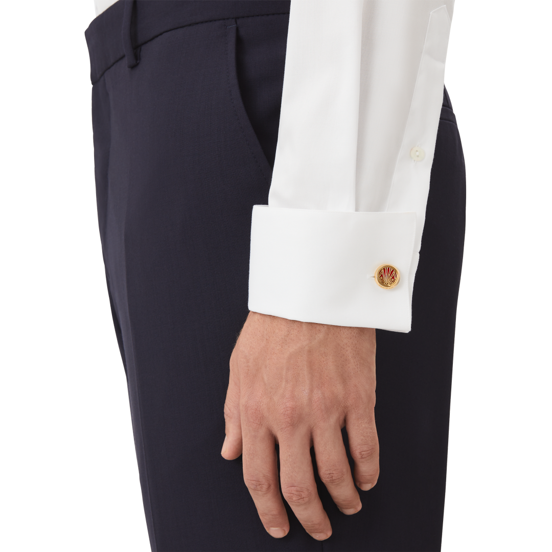 万宝龙大班系列起源特别款袖扣 珊瑚红