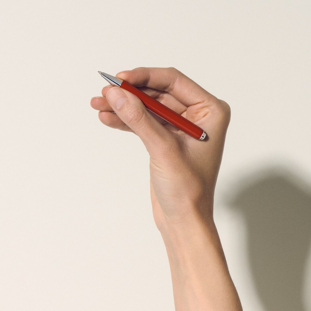 传承系列红与黑特别款口袋圆珠笔 珊瑚红