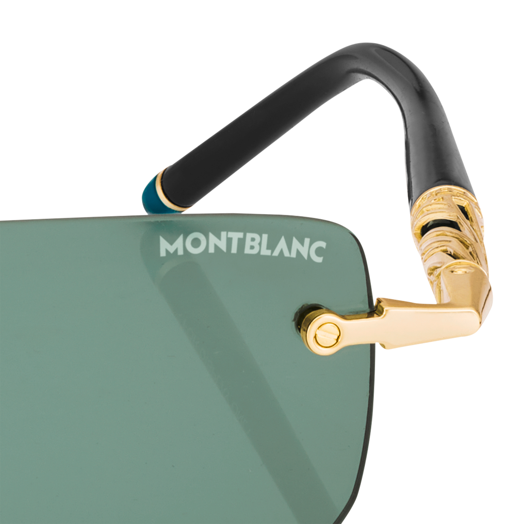 金色金属镜框矩形太阳镜