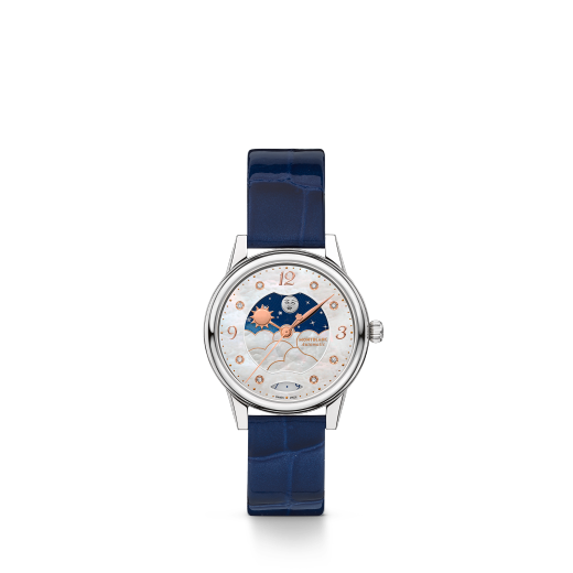 万宝龙宝曦系列昼夜显示腕表 30毫米（珠光蓝表带）